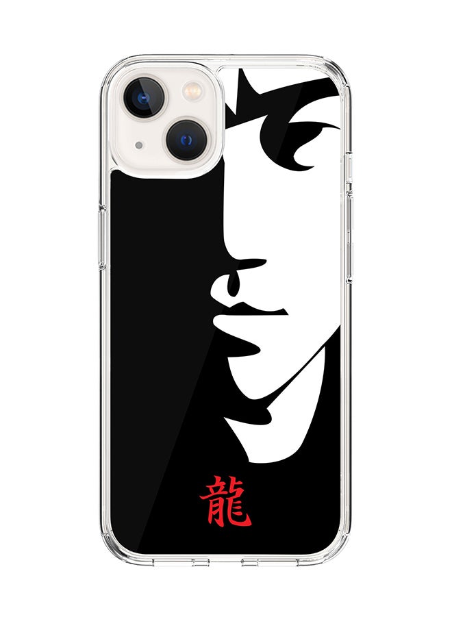Stylizedd Classic Clear Case for Apple iPhone 15 Hybrid Soft Case Flexible Edges Anti Drop TPU PC Gel Thin Transparent Cover [ Designed for Apple iPhone 15 ] - Tibute - Bruce Lee (Black) Full Print  - Image 1