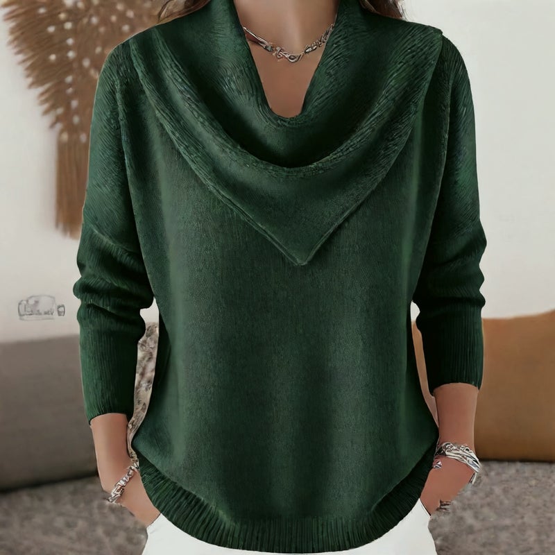 Women's Long Sleeve Sweater Fall Winter Casual Knit Top - Image 2