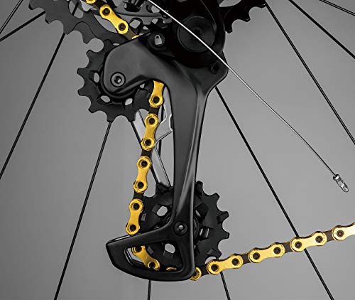 KMC X12 12 Speed Chain, 126 Link, Black/Ti-N Gold - Image 5
