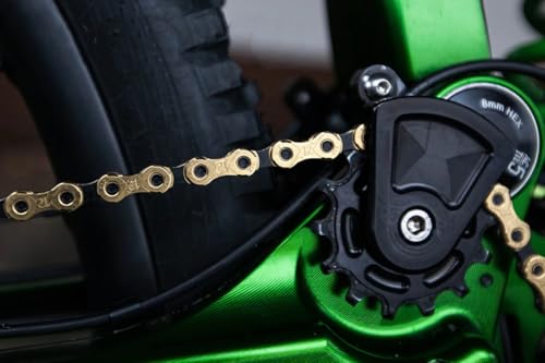 KMC X12 12 Speed Chain, 126 Link, Black/Ti-N Gold - Image 3