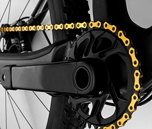 KMC X12 12 Speed Chain, 126 Link, Black/Ti-N Gold - Image 4