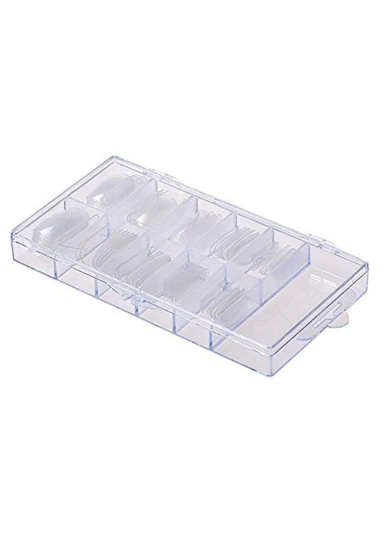 BLOOMING TIME 100Pcs Acrylic False Fake Nail-clear