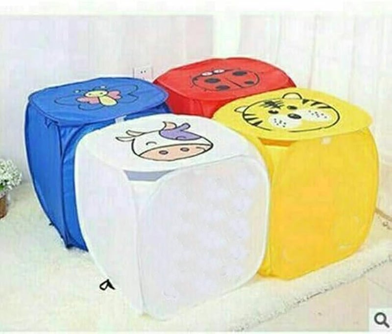 Foldable Laundry Hamper - Foldable Toys - Baby Toys Laundry Basket and Toys Random Shape (Large) - Image 1