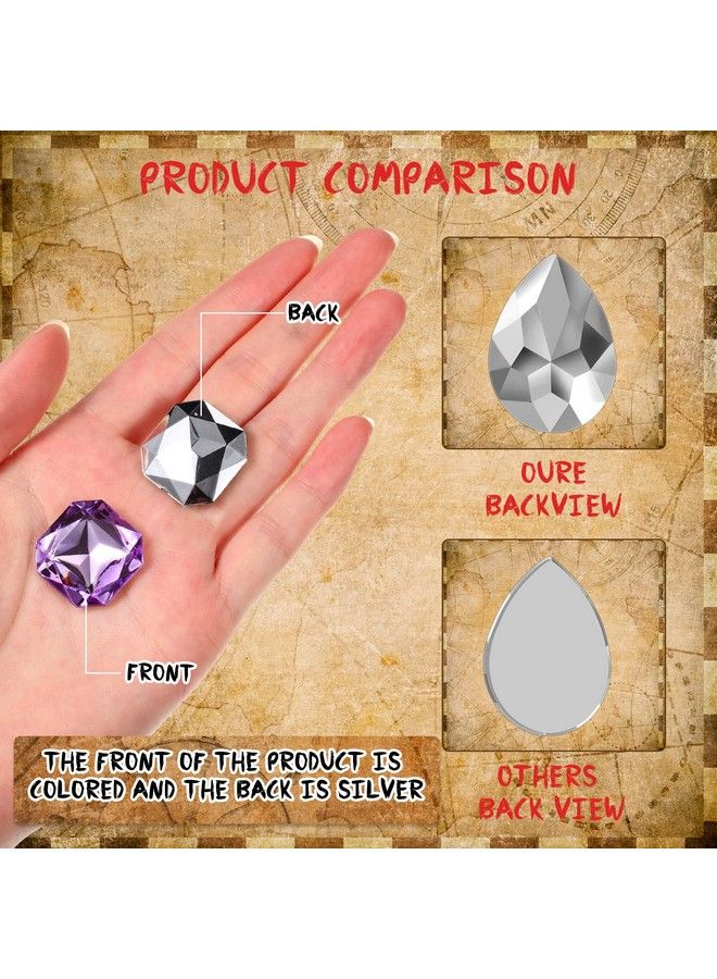 Yaomiao 150 Pieces Pirate Treasure Multicolor Acrylic Diamond Fake Jewels For Kids Bling Fake Diamonds Gems Pirate Jewels Gemstone For Halloween Pirate Party Table Decorations Hunt Party Favors Pretend Play - Image 4