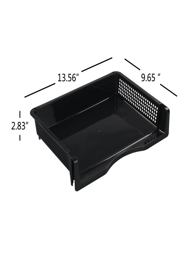 Wekioger Plastic Paper Organizer Tray, Stackable File Document Basket Tray, 6 Packs - Image 2