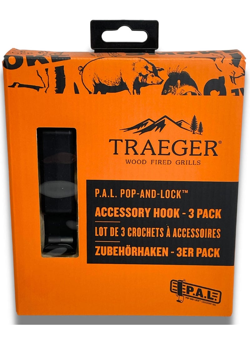 TRAEGER P.A.L. Pop-And-Lock Accessory Hook 3Pcs - Image 1