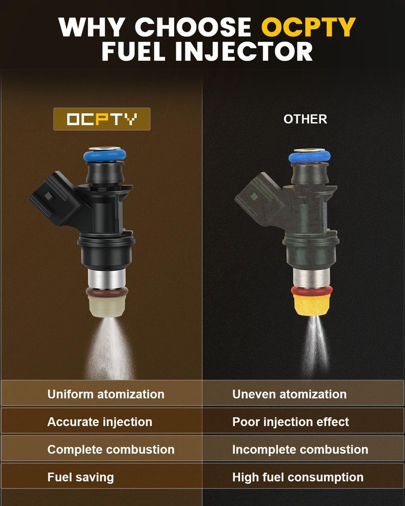 OCPTY 8pcs Fuel Injectors for Chevy, GMC, Cadillac, Hummer, Isuzu - Image 4