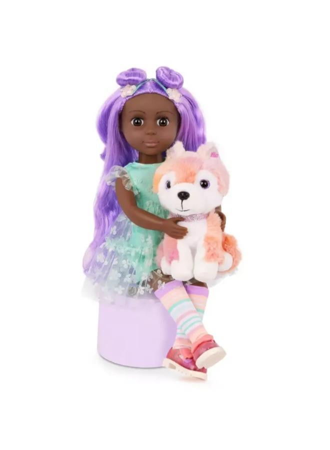 B. Toys Glitter Girls Posable Doll and Pup Set Neve & Candy - Image 2