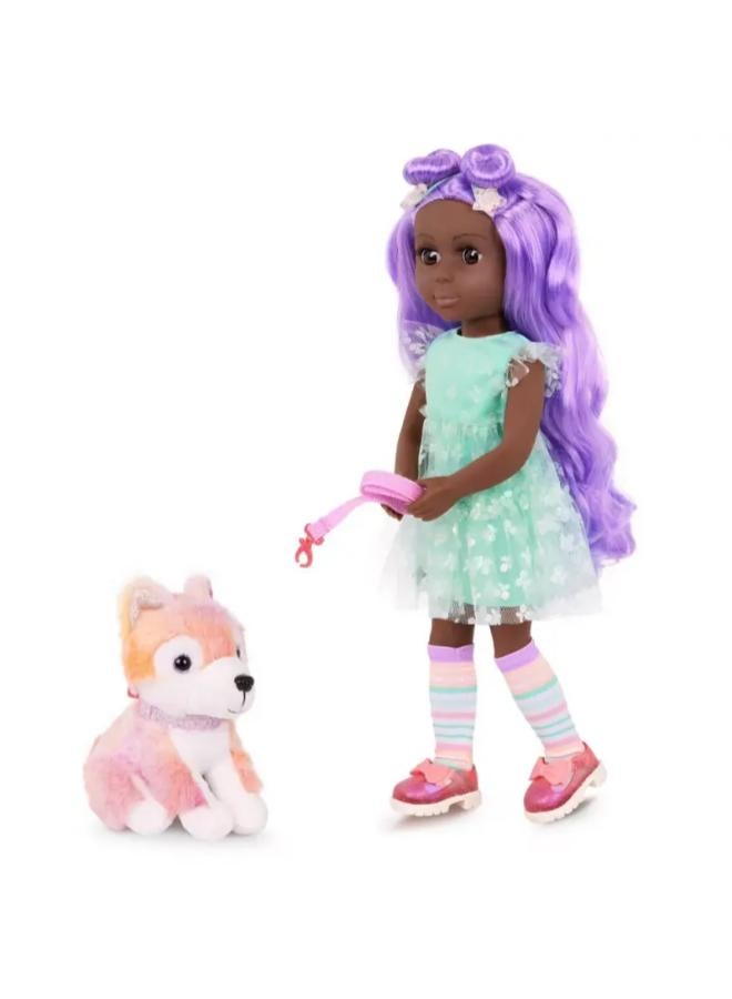 B. Toys Glitter Girls Posable Doll and Pup Set Neve & Candy - Image 3