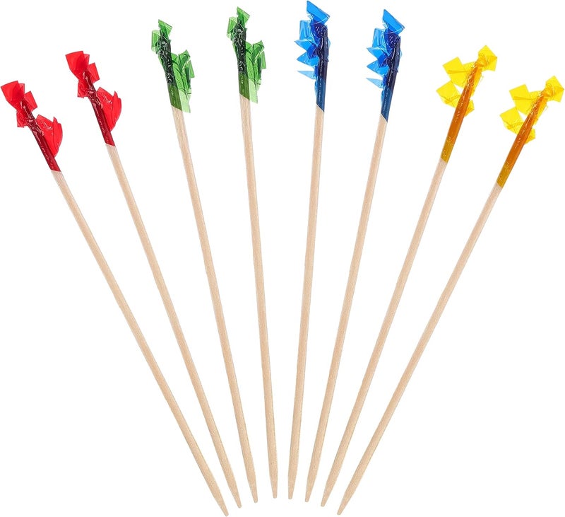 RENYIH 4 Inch Wood Frill Picks Toothpicks,Club Frill Toothpicks,Sandwiches Picks,Cocktail Party Toothpicks for Fruit,Appetizers,Club Sandwiches,Parties. (2800 Pcs) - Image 1
