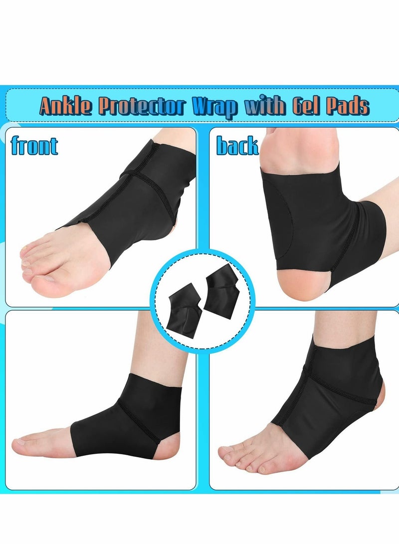 NIBEMINENT Arch Support Brace, Ankle Sleeve with Gel Pads Brace Foot Compression Soft Wraps Protector for Plantar Heel Spurs Feet Pain Flat Relief, Men Women, 2 Pairs - Image 4