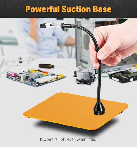 KLSKKJ Magnetic Helping Hands Soldering Station, Third Hand Soldering Tool 4 Flexible Arms Solder Holder Helping Hand for Electronic Repair Soldering Jewelry Crafts - Image 4