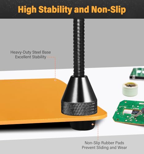 KLSKKJ Magnetic Helping Hands Soldering Station, Third Hand Soldering Tool 4 Flexible Arms Solder Holder Helping Hand for Electronic Repair Soldering Jewelry Crafts - Image 3