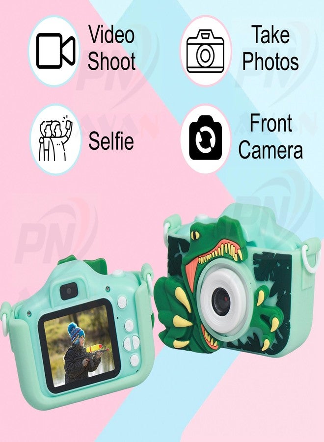 PN AVAN Kids Camera for Girls Boys, Dianosaur Kids Selfie Camera Toy 13MP 1080P HD Digital Video Camera for Birthday Gifts for 4+ to 15 Years Old Children[ 16GB SD Card INCLUDEDINOSAUR ] - Image 4