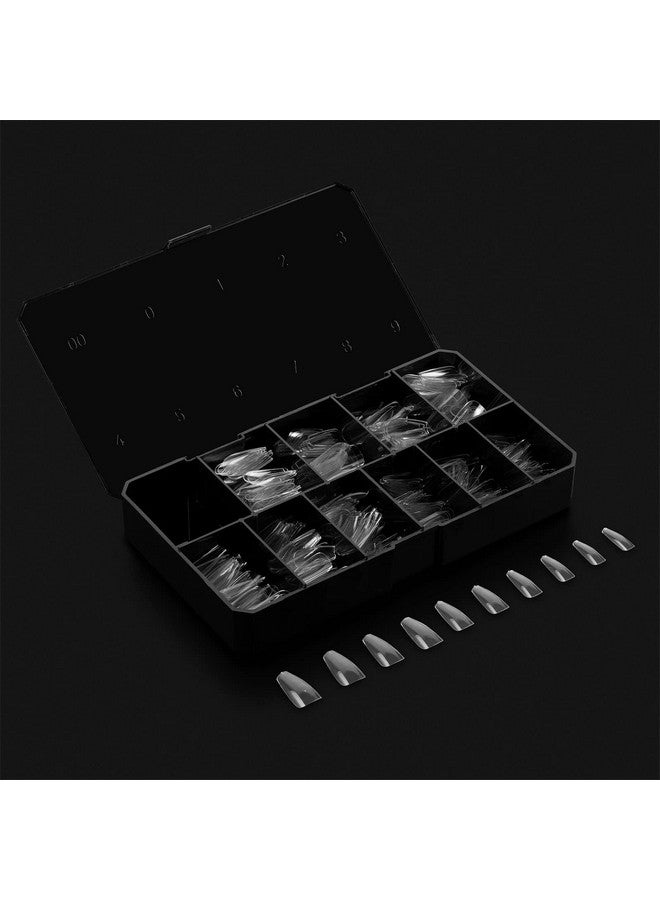 Apres Gelx Nail Kit Refills Box Of 500 Nail Tips Sizes 09 (Natural Coffin Medium) - Image 4