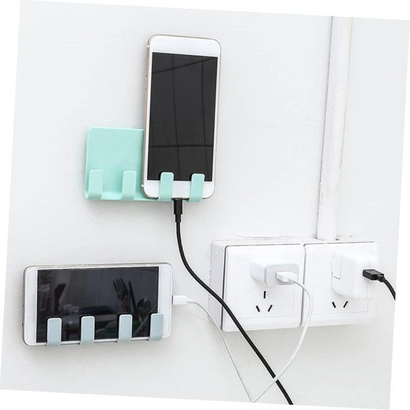 Wall Mount Phone Holder Remote Storage Organizer For Bedroom Office 12X7X1 3cm - Image 3