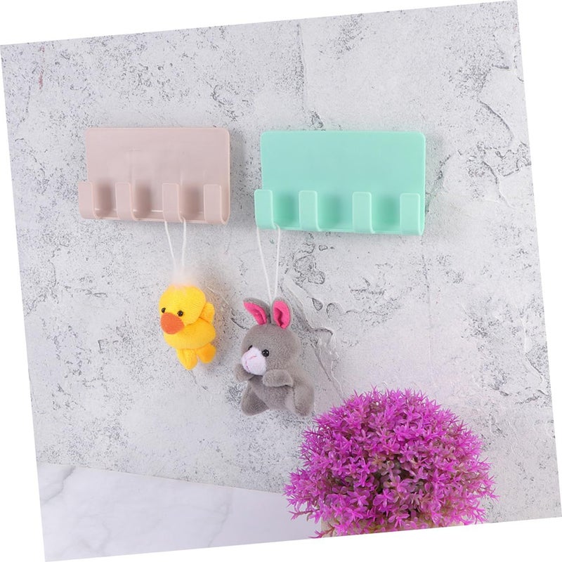Wall Mount Phone Holder Remote Storage Organizer For Bedroom Office 12X7X1 3cm - Image 4