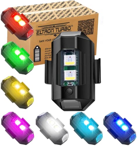 ELTRON TURBO ‎ELTRON TURBO ELT512864UIV Universal Safety Signal Aircraft Blinking Strobe 7 Colors Led Light Multipurpose Waterproof for Motorbike, Helmet, Bicycle, Car, Scooties & Anywhere (Pack Of 1) - Image 1