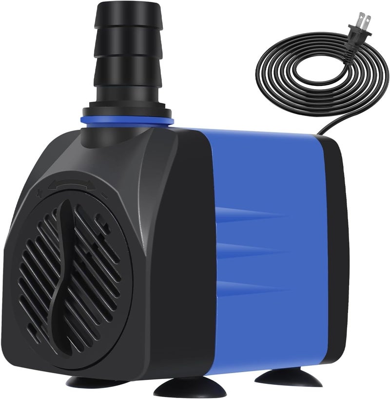 AQUANEAT Small Fountain Pump, 480 GPH Submersible Water Pump for Aquarium Fish Tank, Outdoor Water Fountain, Hydroponics, Pond Filter Pump - Image 1