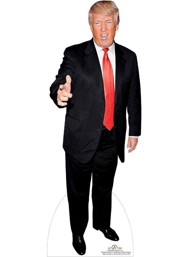 Home Trove At Ten Donald Trump Cardboard Cutout Standup-6 Feet Life Size Trump Stand Up Cardboard-Great Party Decoration Solid Cardboard Print 75X29 Inches - Image 1