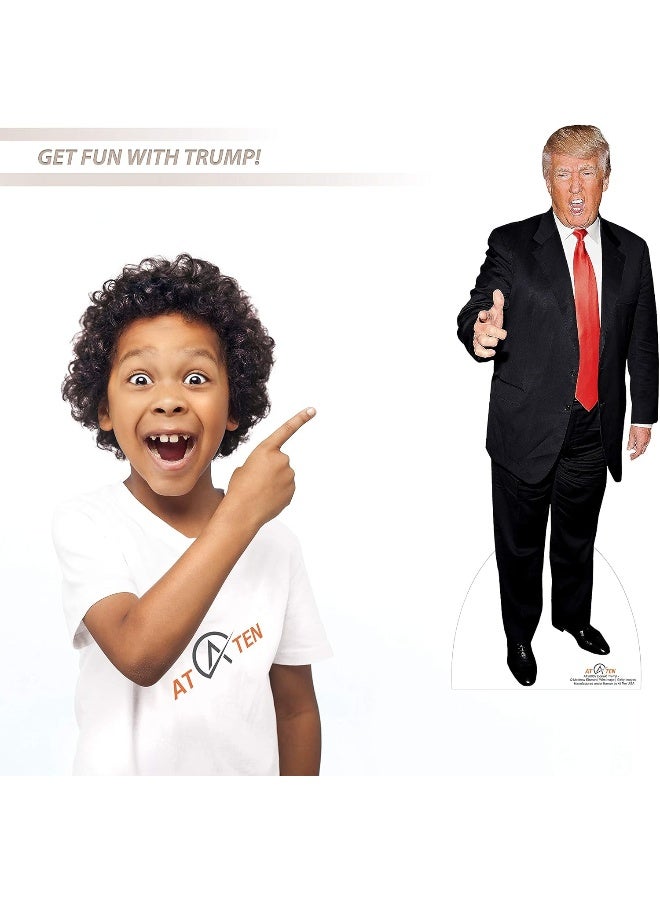 Home Trove At Ten Donald Trump Cardboard Cutout Standup-6 Feet Life Size Trump Stand Up Cardboard-Great Party Decoration Solid Cardboard Print 75X29 Inches - Image 3