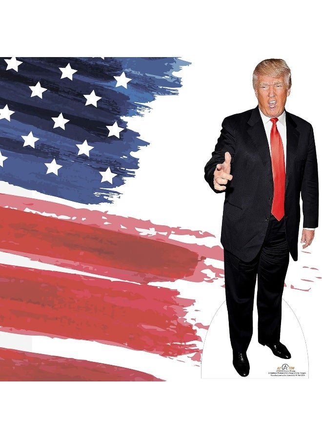 Home Trove At Ten Donald Trump Cardboard Cutout Standup-6 Feet Life Size Trump Stand Up Cardboard-Great Party Decoration Solid Cardboard Print 75X29 Inches - Image 4
