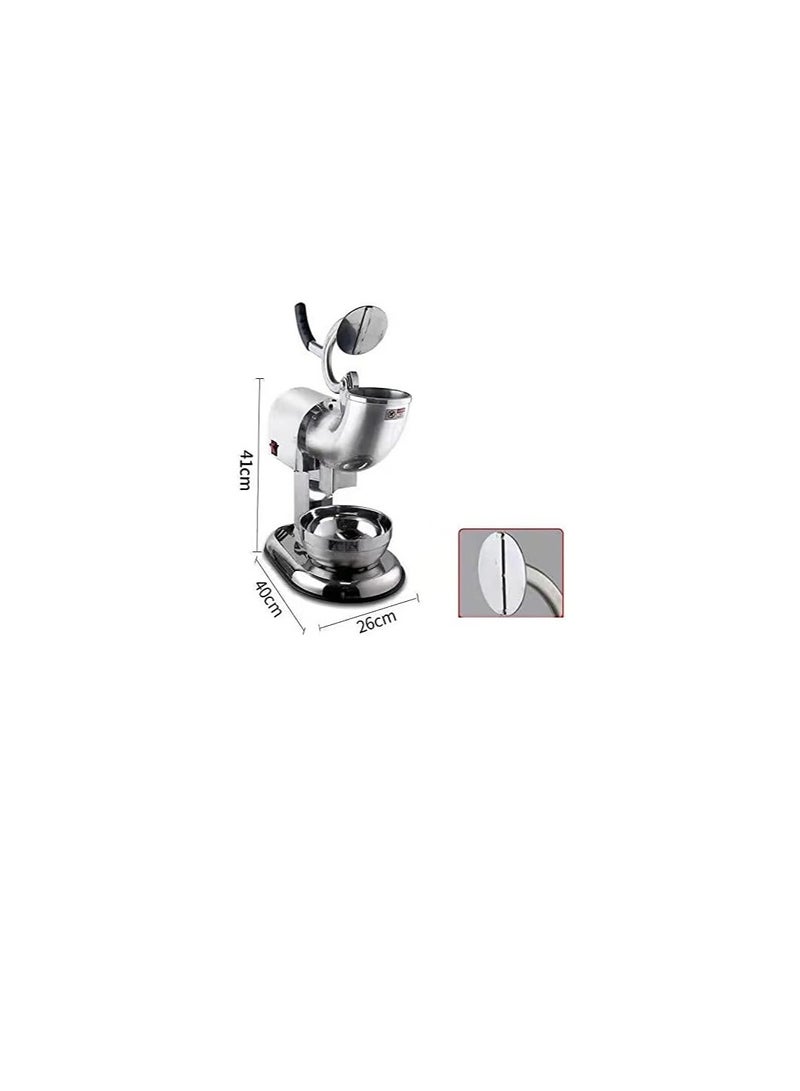 LETWOO LETWOO Double Blade Electric Ice Shaver Crusher Machine Fully Stainless Steel Snow Cone Maker for Ice Cream Cold Drinks, Fruit Dessert and Cocktail 150Kg Per Hour for Home and Commercial Use  - Image 3