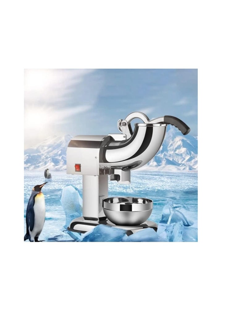 LETWOO LETWOO Double Blade Electric Ice Shaver Crusher Machine Fully Stainless Steel Snow Cone Maker for Ice Cream Cold Drinks, Fruit Dessert and Cocktail 150Kg Per Hour for Home and Commercial Use  - Image 1