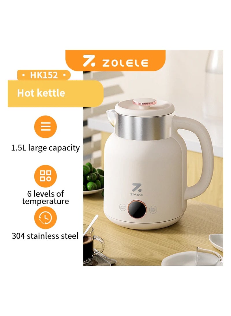 ZOLELE HK152 Cordless Smart Electric Kettle - White - Image 2