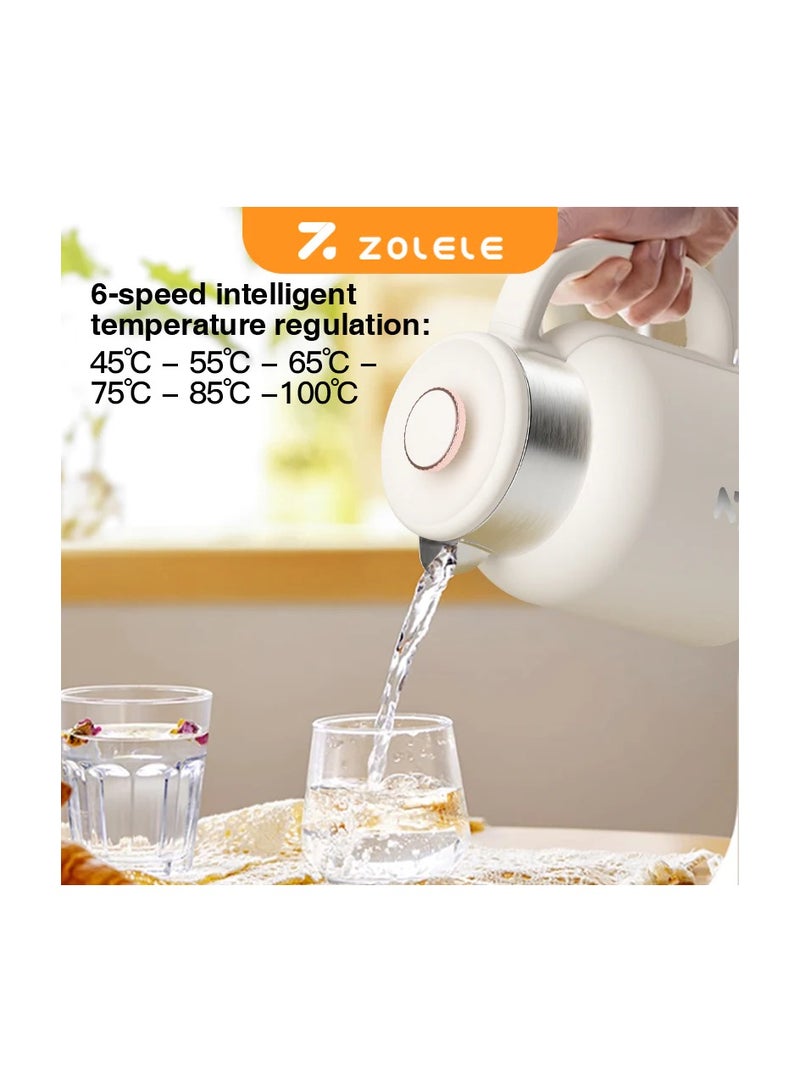 ZOLELE HK152 Cordless Smart Electric Kettle - White - Image 5