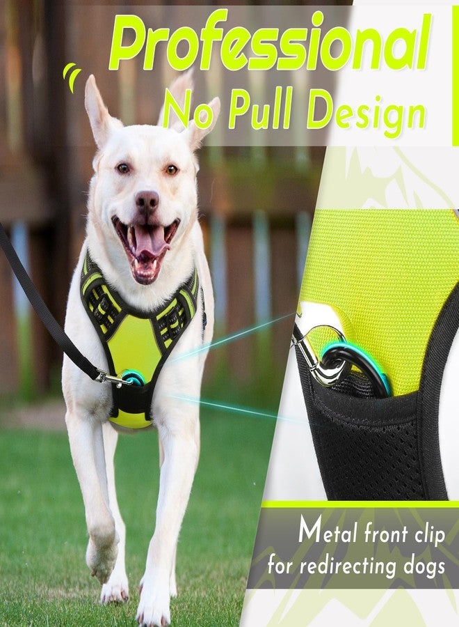 Eagloo Dog Harness Small Sized Dog, No Pull Service Vest with Reflective Strips and Control Handle, Adjustable and Comfortable for Walking, No Choke Pet Harness with 2 Metal Rings, Green, S - Image 4