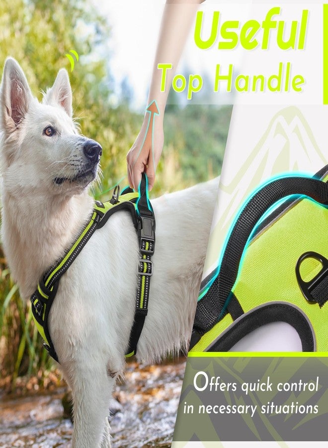 Eagloo Dog Harness Small Sized Dog, No Pull Service Vest with Reflective Strips and Control Handle, Adjustable and Comfortable for Walking, No Choke Pet Harness with 2 Metal Rings, Green, S - Image 5