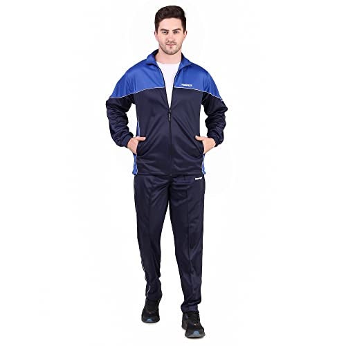 TEMPEST Men's Running Windbreaker Gym and Sports Sports Suit (Large, Navy Blue/Royal Blue) - Image 5