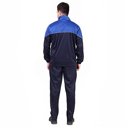 TEMPEST Men's Running Windbreaker Gym and Sports Sports Suit (Large, Navy Blue/Royal Blue) - Image 4