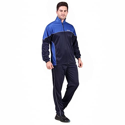 TEMPEST Men's Running Windbreaker Gym and Sports Sports Suit (Large, Navy Blue/Royal Blue) - Image 2