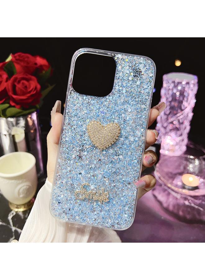 S-TOP Case For iPhone 14 Starry Sequin Diamond Heart Epoxy TPU Phone Case - Image 2