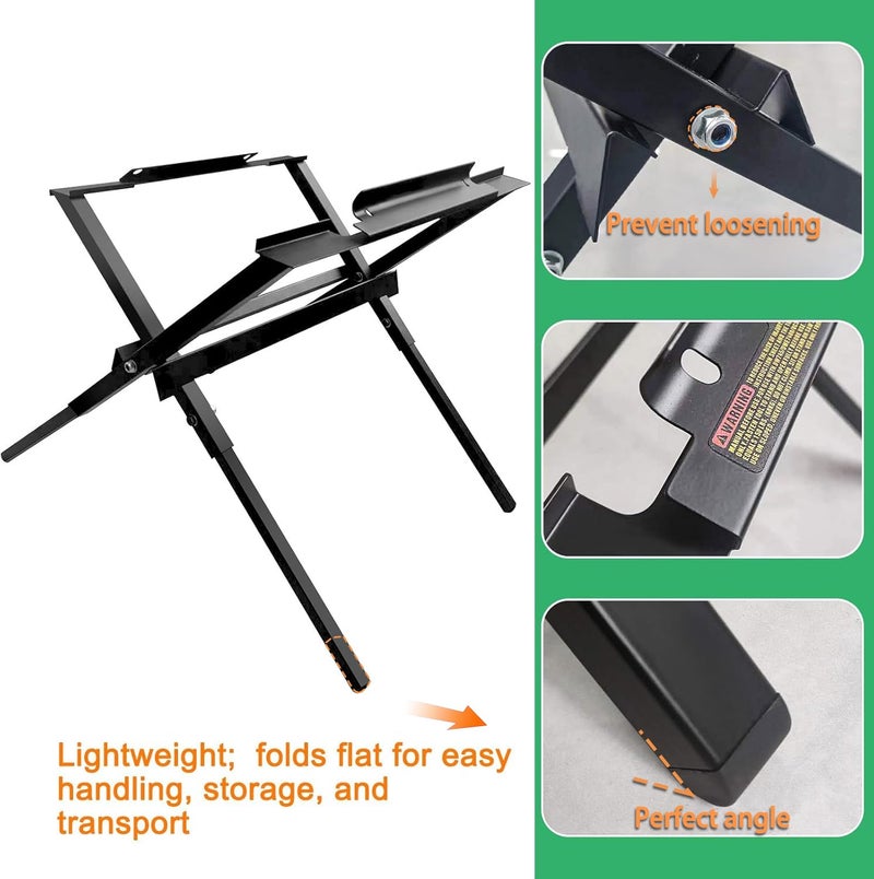 Gabasinover 10 Inch Adjustable Folding Workbench for Table Saw Stand Compatible with Miter Saw DW7451 DW7480 DCS7485 DW745 table saws stand , Replace DW7541 - Image 4