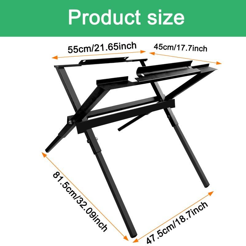 Gabasinover 10 Inch Adjustable Folding Workbench for Table Saw Stand Compatible with Miter Saw DW7451 DW7480 DCS7485 DW745 table saws stand , Replace DW7541 - Image 2