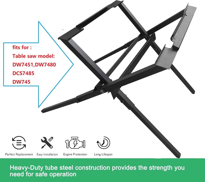 Gabasinover 10 Inch Adjustable Folding Workbench for Table Saw Stand Compatible with Miter Saw DW7451 DW7480 DCS7485 DW745 table saws stand , Replace DW7541 - Image 5