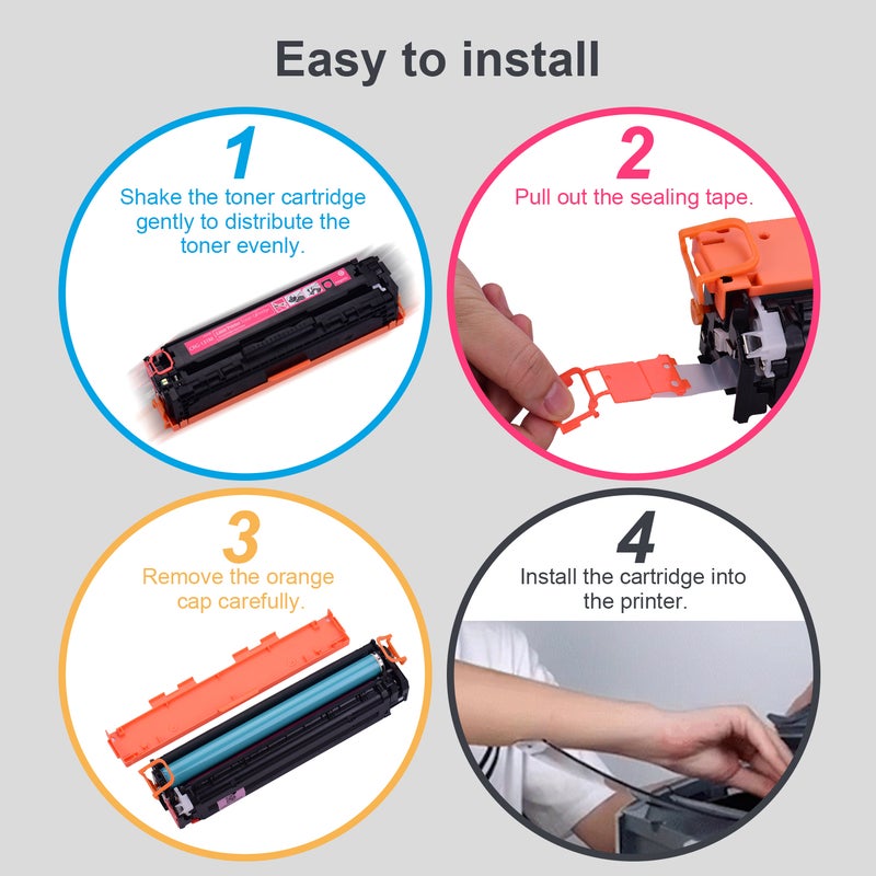 حاوية حبر مسحوق متوافقة لاستبدال حبر مسحوق CRG-131 مع شريحة متوافقة مع طابعات LBP7100Cn/LBP7110Cw/iC MF8230Cn/MF8280Cw/MF8250Cn/MF628Cw/MF623Cn/MF624Cw/MF626Cn (لون سماوي، 1 باقة) - Image 5