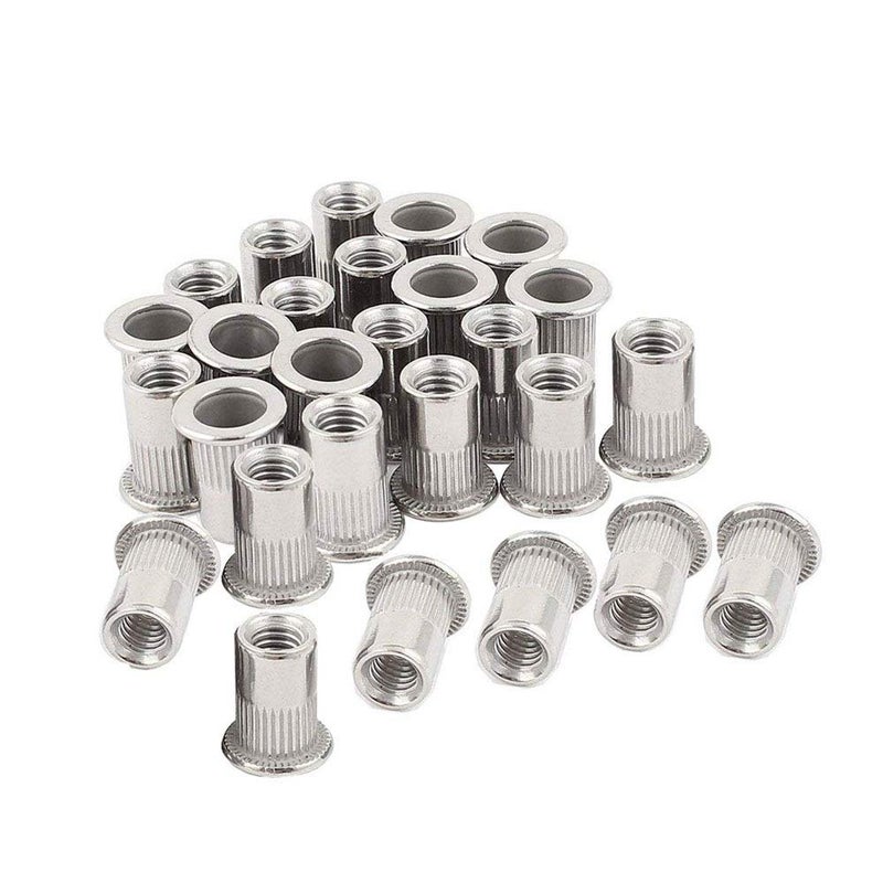 Sprite Science 40PCs 8-32 Stainless Steel Rivet Nuts Nutsert Threaded Rivet Insert Rivnuts 8-32UNC - Image 1