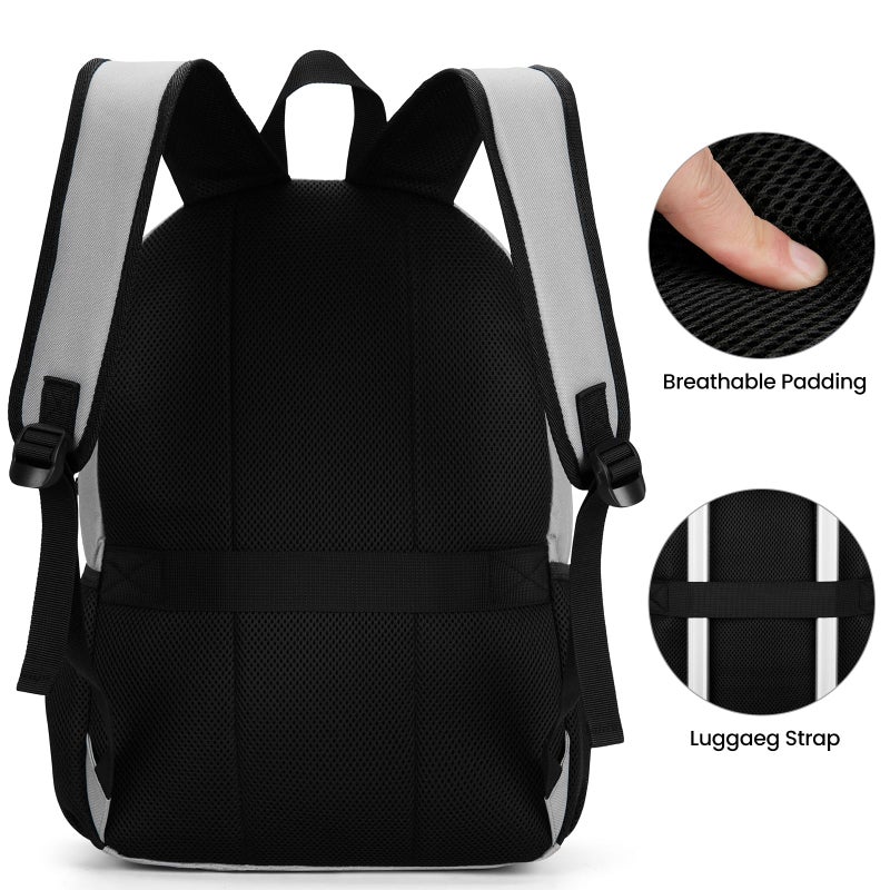 BIKROD Backpack for Men and Women, Lightweight Casual School Backpack for Teens Boys and Girls, Daily-use Travel Laptop Backpack Fits 15.6 Inch Notebook, High School Bookbag - Image 4