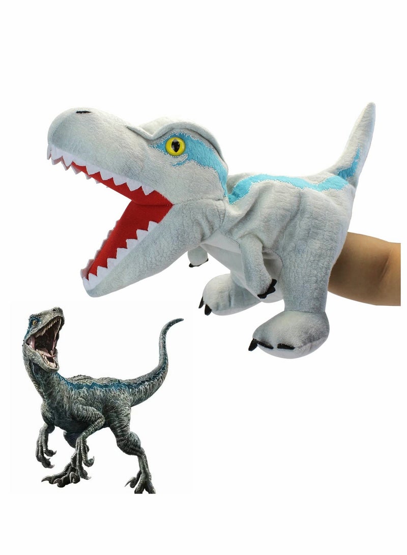 Dinosaur Hand Puppets, Velociraptor Jurassic World Stuffed Animal   Soft Plush Toy, Open Movable Mouth Finger Gift, Birthday Gifts for Kids, Creative Role Play - Image 4