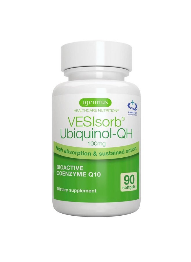 Igennus Healthcare Nutrition - Vesisorb Ubiquinolqh Advanced Coq10 100Mg 90 Capsules 600% Bioavailability & Fastacting Energy Fertility & Heart 3Months Supply… - Image 1