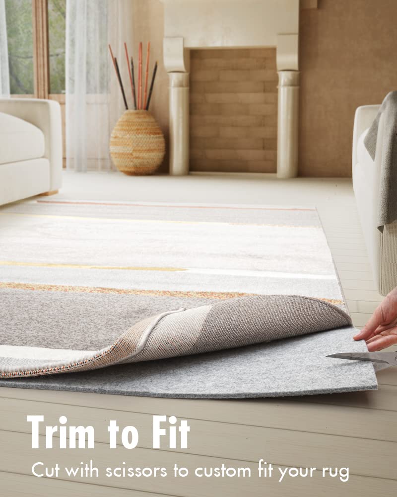 RESARE Non Slip Rug Pad Gripper - 8x10 Feet 1/4â€ Extra Thick Felt Under Rug for Area Rugs and Hardwood Floors,Super Cushioned Non Skid Carpet Padding - Image 3