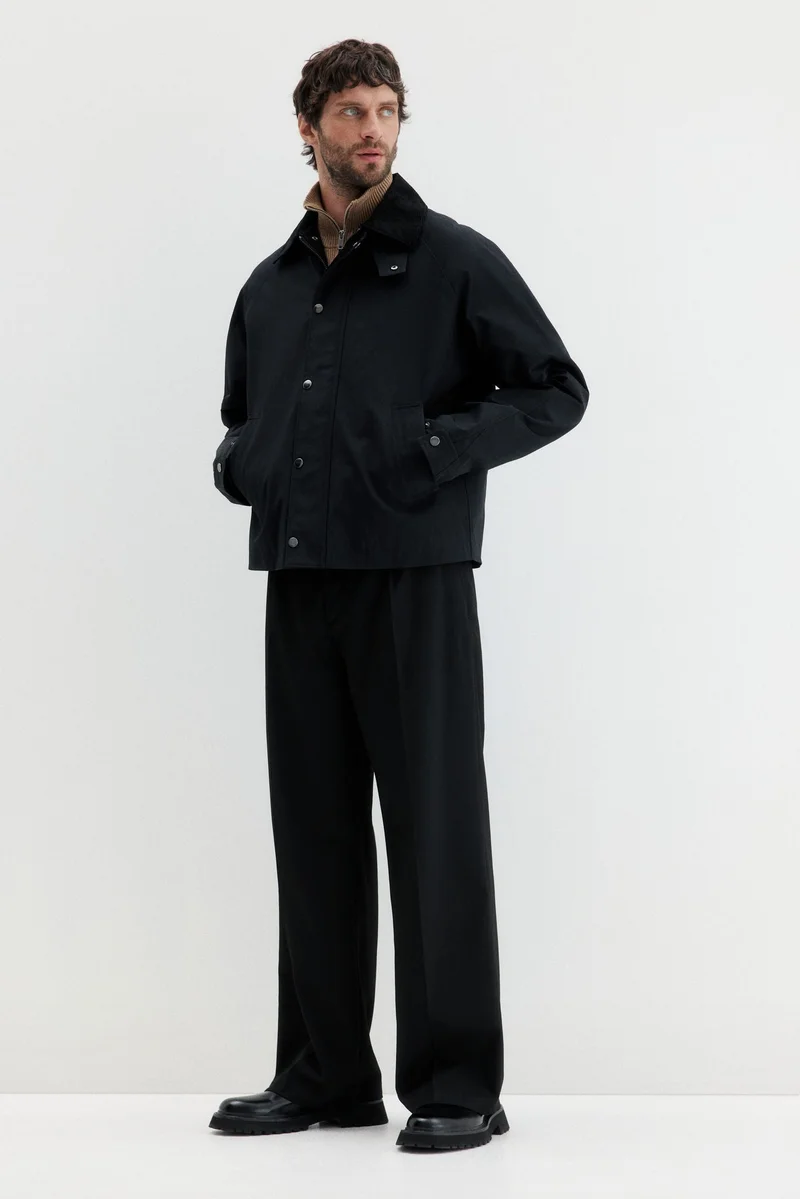 H&M Loose Fit Waxed cotton jacket