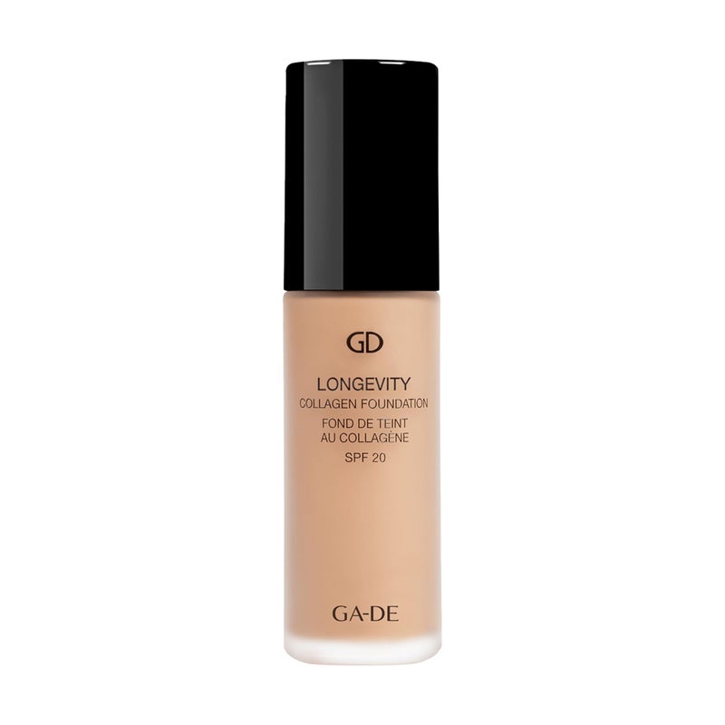 GADE Longevity Collagen Foundation 503 SPF Face Makeup Hydrates Skin and Improves Elasticity Full Coverage and Matte Finish 1 oz
