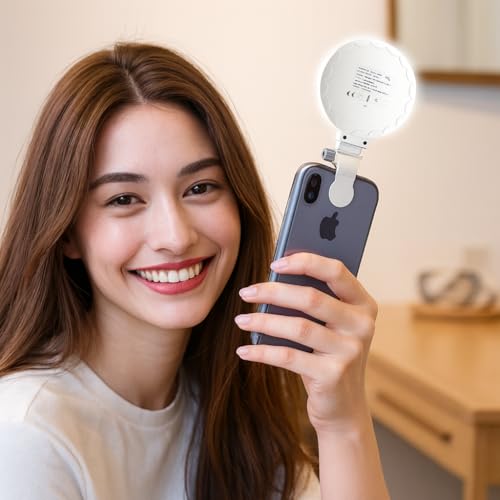 Coslifestore Portable mini Clip-on led Ring Light rechargeablephotography Fill Light with Adjustable Color Temperature 2500k-6500k for Phone Laptop Camera Perfect Selfies Video Calls Live Streaming - Image 5