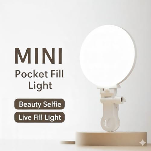 Coslifestore Portable mini Clip-on led Ring Light rechargeablephotography Fill Light with Adjustable Color Temperature 2500k-6500k for Phone Laptop Camera Perfect Selfies Video Calls Live Streaming - Image 2