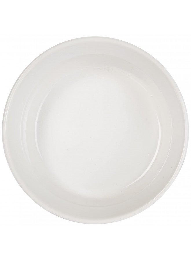 Corningware طقم أواني الخبز السيراميكية كورنينغ وير الفرنسية البيضاء 7 قطع مع أغطية، مقاومة للتشقق والرقائق، صينية خبز من الحجر، آمنة للاستخدام في الميكروويف، وغسالة الصحون، والفرن، والفريزر، والثلاجة - Image 3